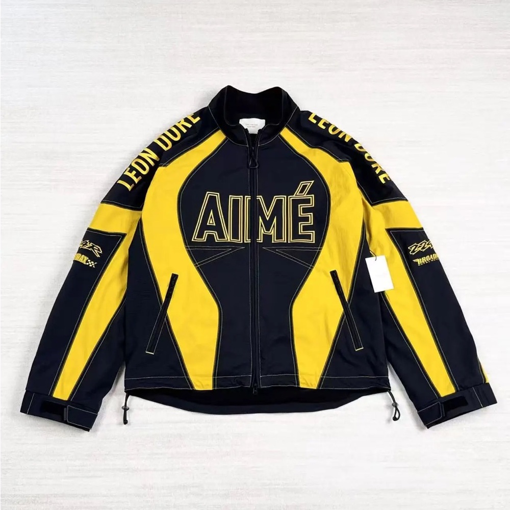 Aime Leon Dore Black & Yellow Racing-Inspired Zip Jacket